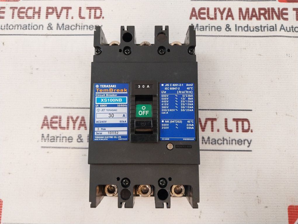 Terasaki Xs100nb 3 Pole Circuit Breaker 30a - Image 8