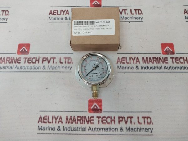 Tess En837.1 Pressure Gauge 0-6 Bar