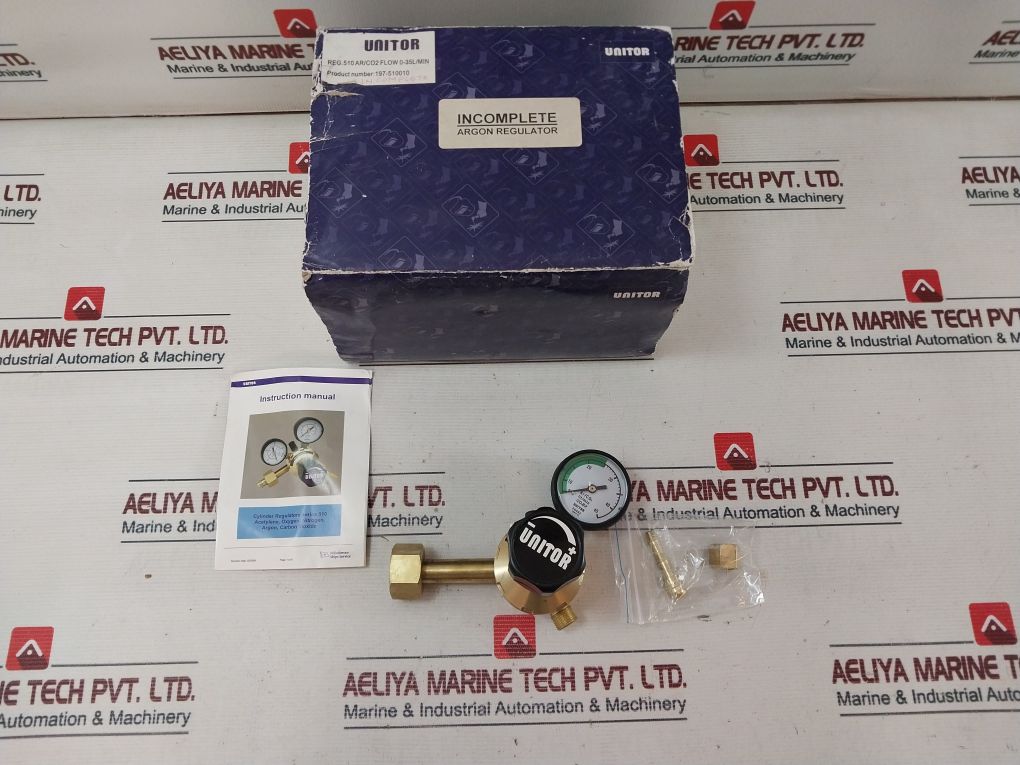 Unitor Reg.510 Ar/Co2 Argon Regulator Flow 0-35l/Min (Incomplete Product)