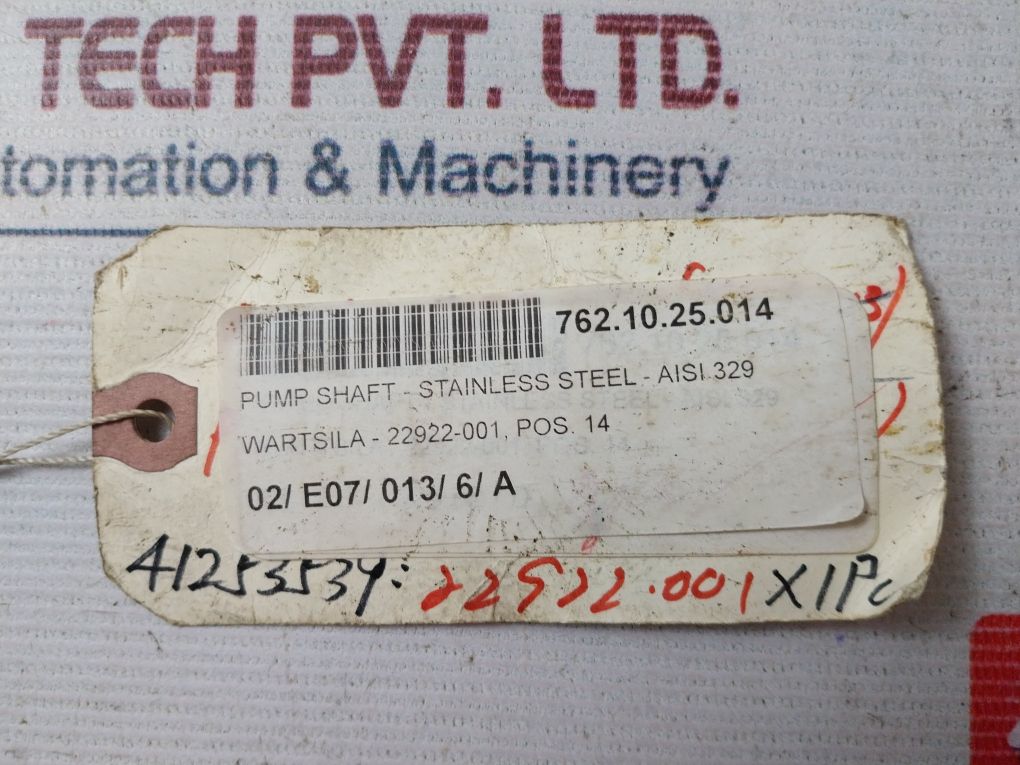 Wartsila Aisi 329 Pump Shaft 22922-001 - Aeliya Marine