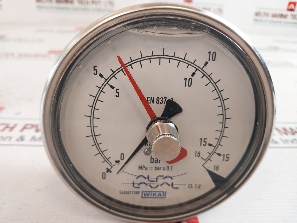 Wika Alfa Laval En 837-1 Pressure Gauge 0-16 Bar - Aeliya Marine