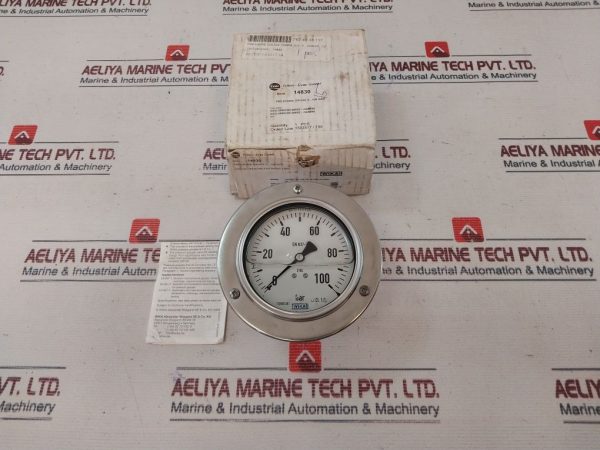 Wika En 837-1 Pressure Gauge 0-100 Bar