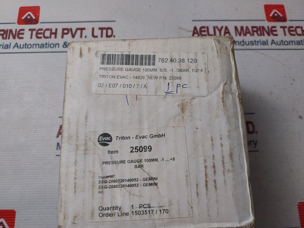 Wika En 837-1 Pressure Gauge -1 To 5 Bar - Image 12