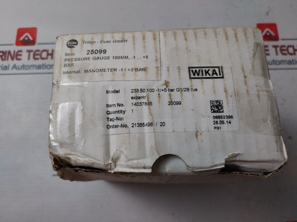 Wika En 837-1 Pressure Gauge -1 To 5 Bar - Image 13