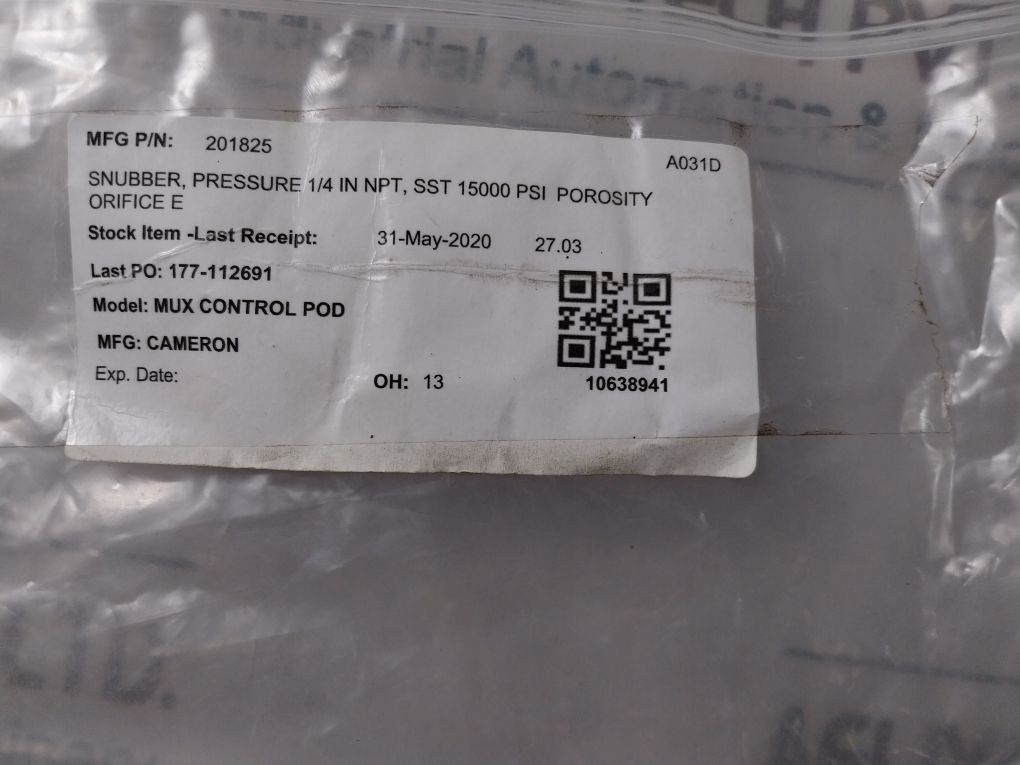 Chemiquip 25s-e Porous Element Pressure Snubber - Image 11