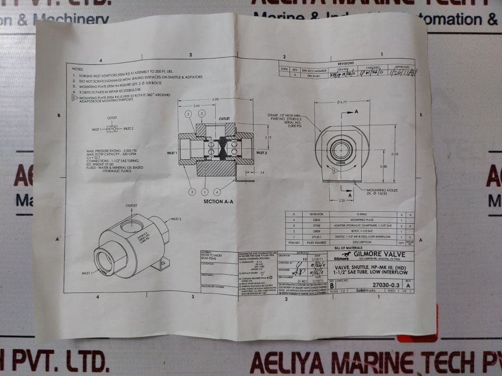 Gilmore 27030-0.3 Rk Shuttle Valve Repair Kit - Image 12