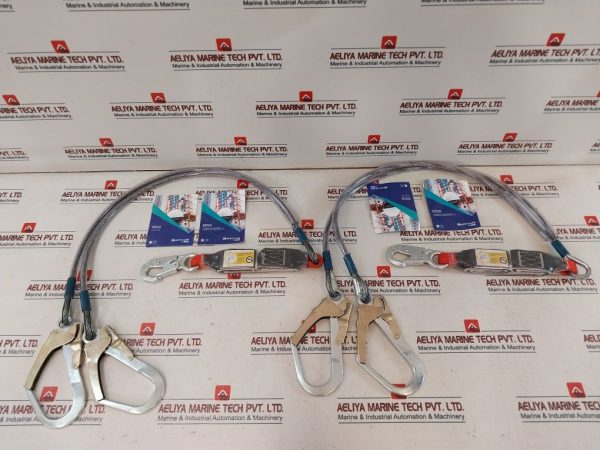 Hercules Hl033y50 Double Lanyard With Ads And Steel Cable