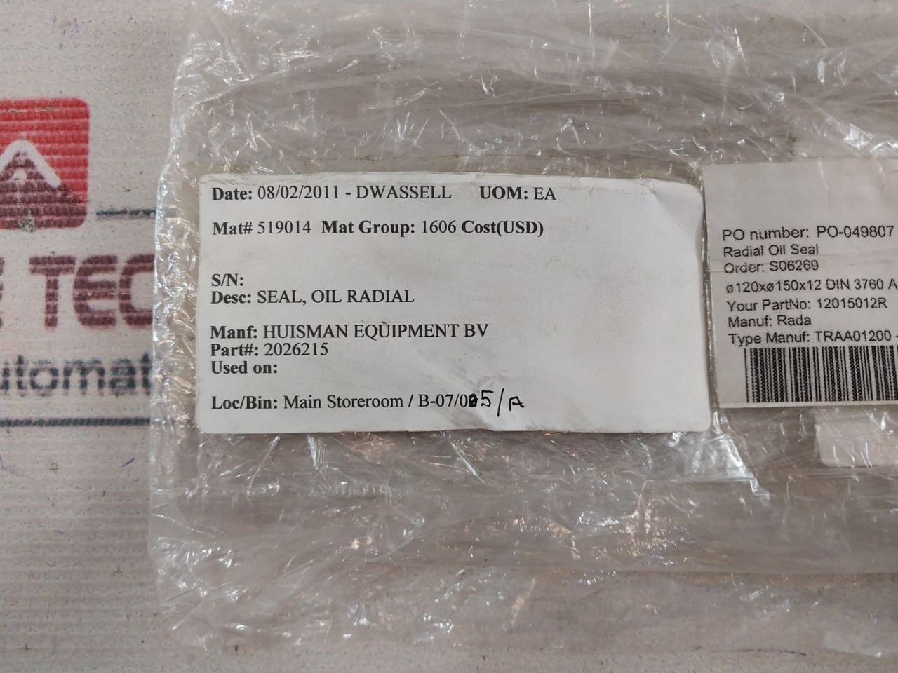 Huisman 2026215 Oil Radial Seal - Image 7