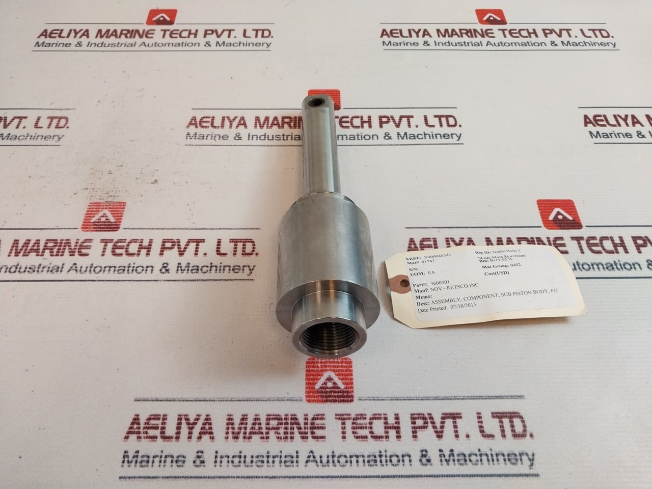 Nov 36003-01 Reset Relief Valve Piston Body Rev A