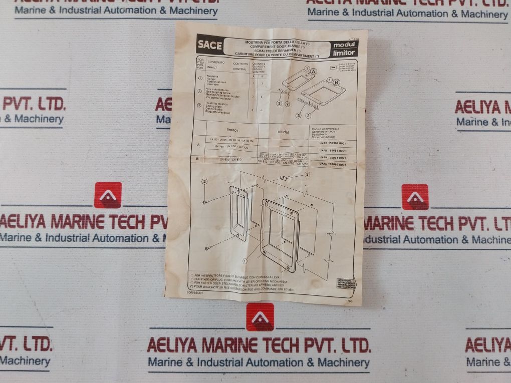 Sace Uxab 169064 R071 Compartment Door Flange - Image 8