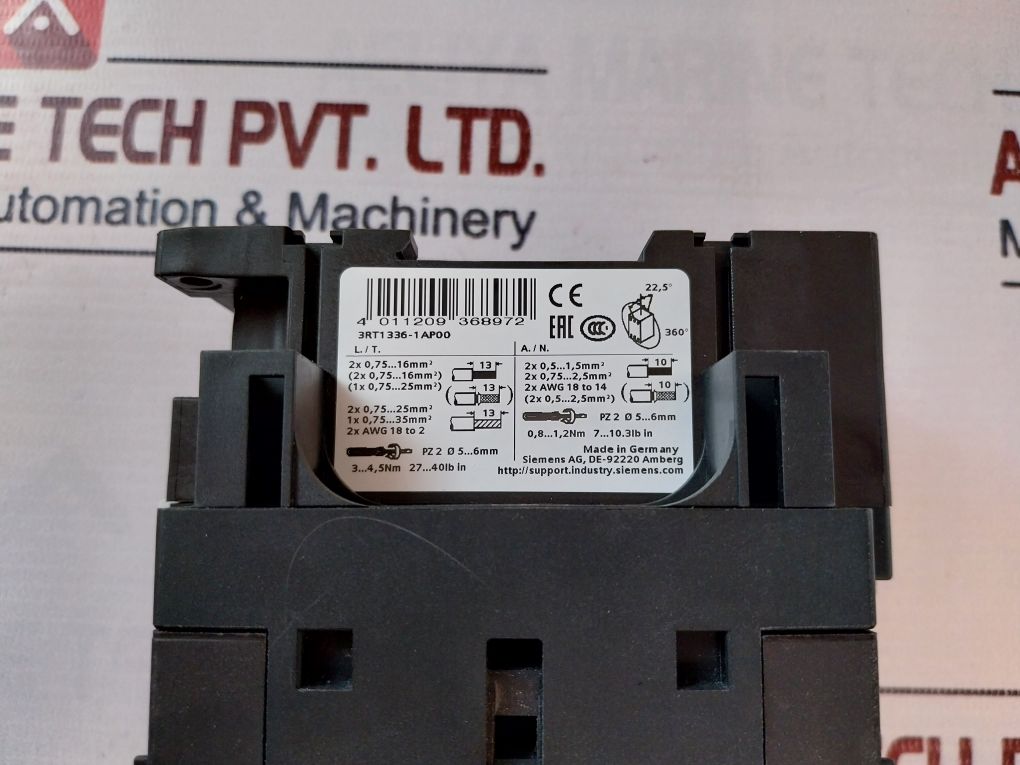 Siemens Sirius 3rt1336-1ap00 Contactor - Image 12