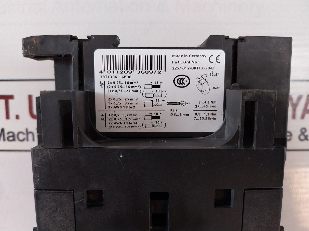 Siemens 3rt1336-1ap00 Contactor Ip20 - Image 13