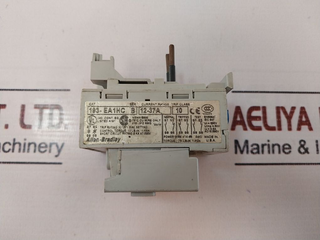 Allenbradley 193ea1hc Thermal Overload Relay Aeliya Marine