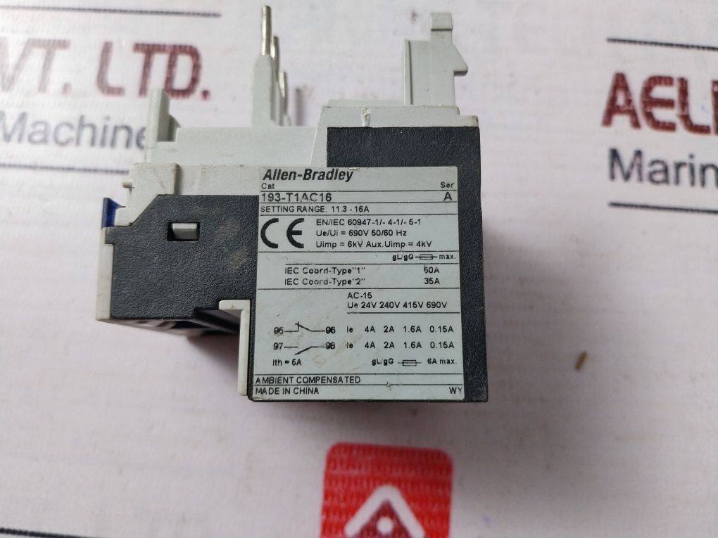 Allen-bradley 193-t1ac16 Thermal Overload Relay 5a - Image 8