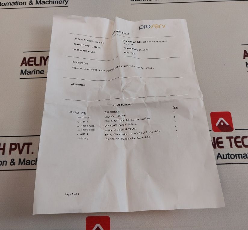 Gilmore 2732077-01-99 Repair Kit - Image 14