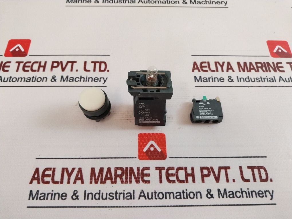 Schneider Electric Telemecanique Xb5 Aw1171n Flush Intergral Iiluminated Roung Push Button With Zbe-101n Contact Block - Image 5
