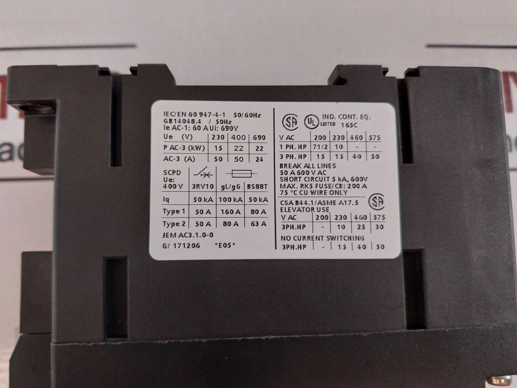 Siemens 3rt1036-1rb40-0ks0 Contactor - Image 7