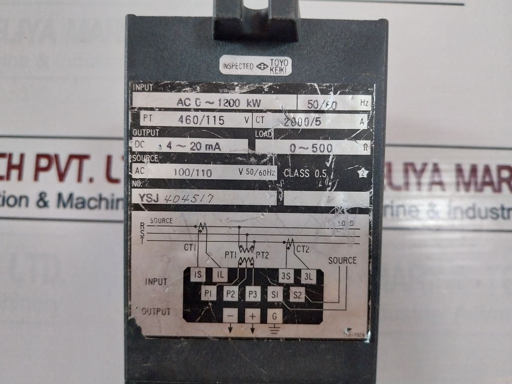 Toyo Keiki Egm-23 3 Phase Watt Transducer 460/115v - Image 8