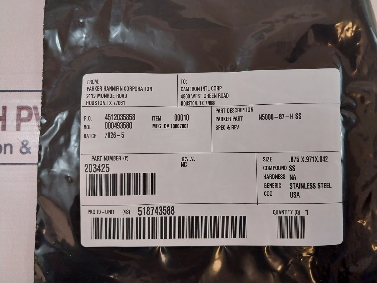 Cameron 2406437-01-99 Seal Valve Repair Kit - Image 27