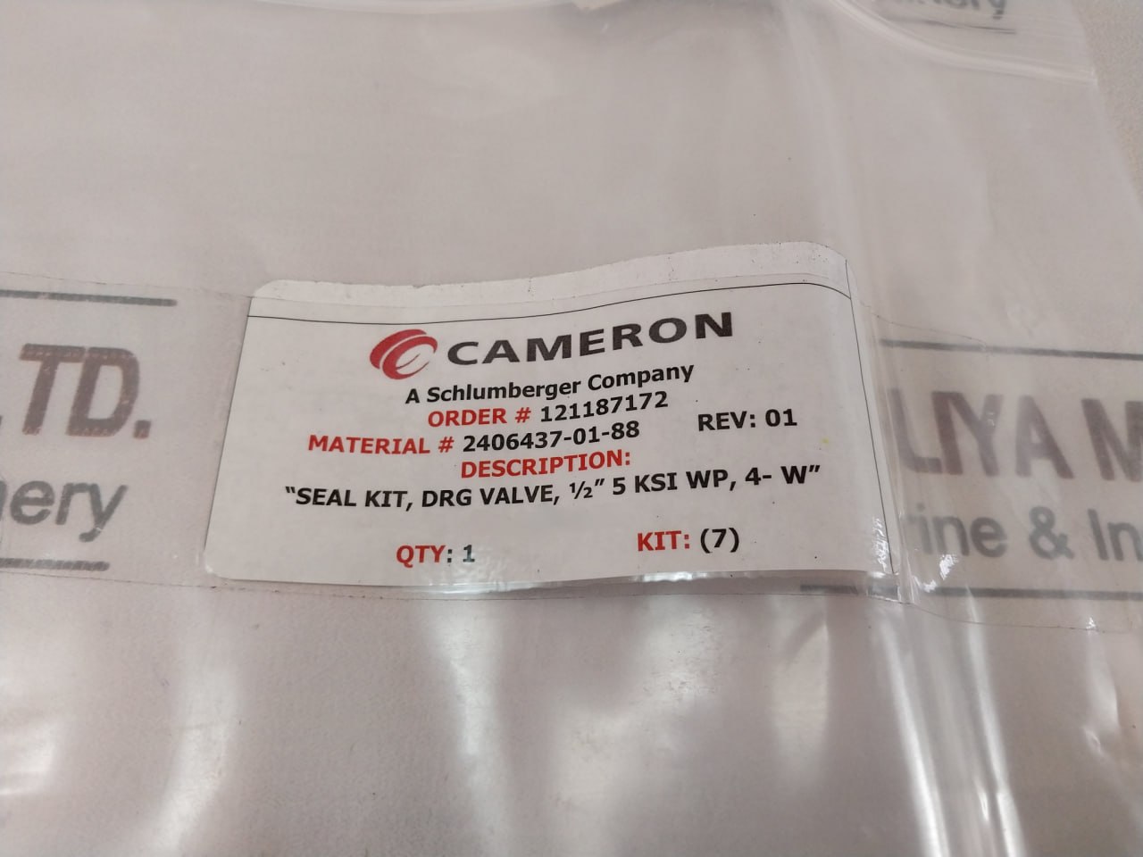 Cameron 2406437-01-99 Seal Valve Repair Kit - Image 25