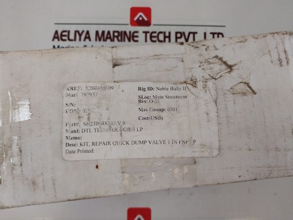 Dtl Technologies Sh2100rk Quick Dump Valve Repair Kit - Image 24