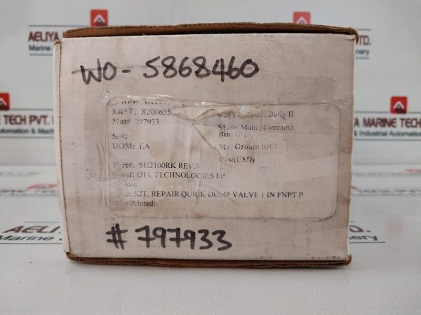 Dtl Technologies Sh2100rk Quick Dump Valve Repair Kit - Image 25