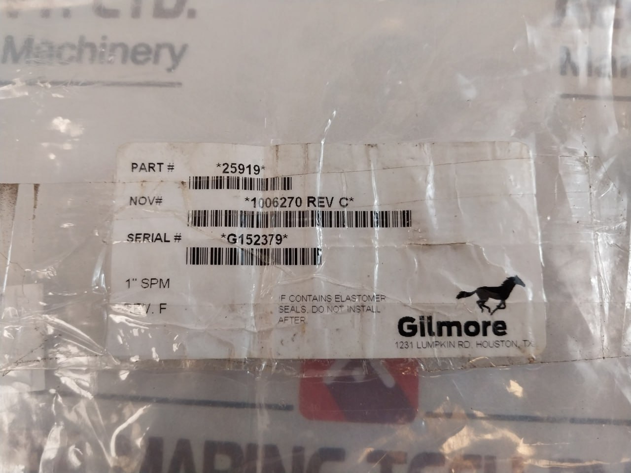 Gilmore 25919 Cartridge Valve 1006497 1” Spm - Image 16