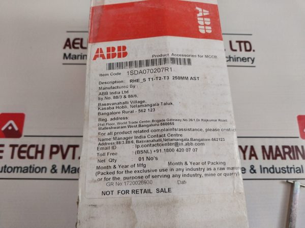 Abb 1sda070207r1 Rhe-rotary Handle Operating Mechanism T1-t2-t3 Door Mounted - Image 16