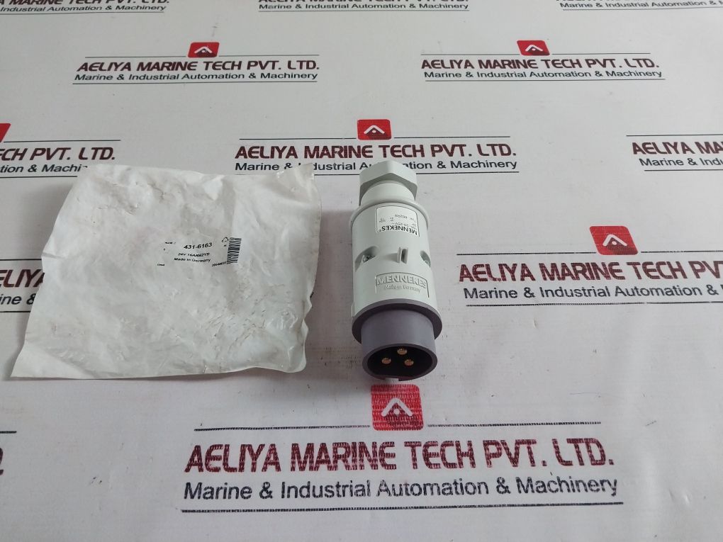 Mennekes 662rs Purple Cable Mount 3p Industrial Power Plug