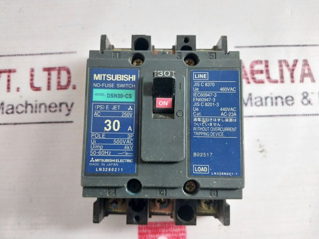 Mitsubishi Electric Dsn30-cs No-fuse Circuit Breaker 30a - Image 6