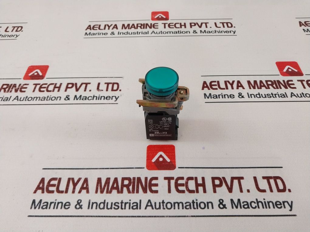 Telemecanique Zb4 Bv3 Pilot Light Green With Zb.-.V3 Contact Block - Image 3