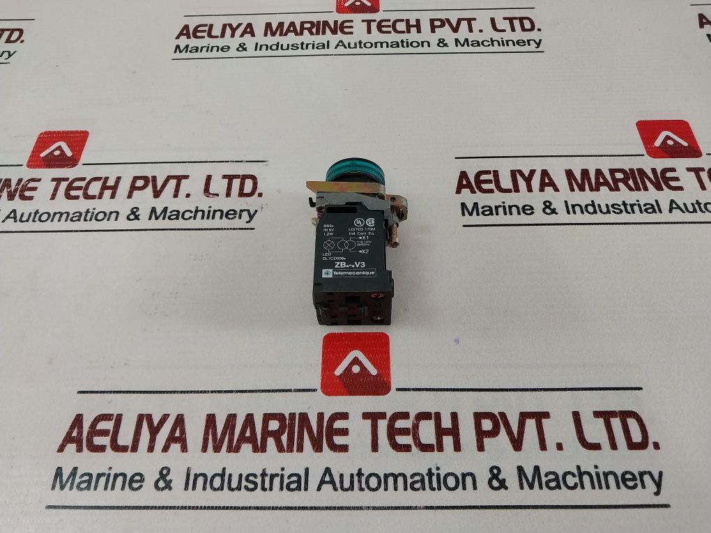 Telemecanique Zb4 Bv3 Pilot Light Green With Zb.-.V3 Contact Block - Image 4