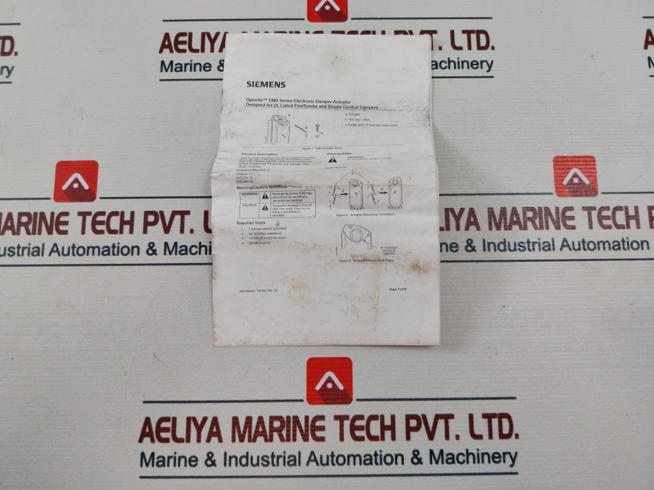 Siemens Gnd121.1u Electronic Damper Actuator - Image 8