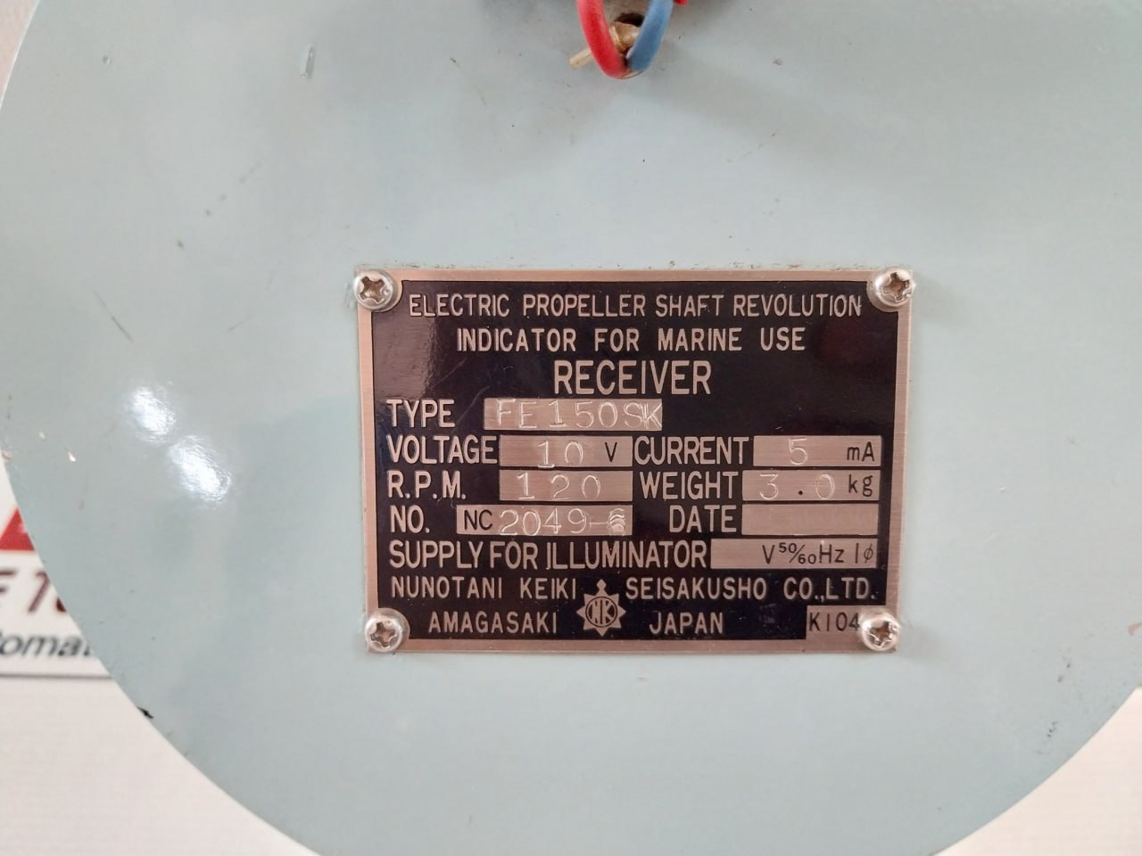 Nunotani Keiki Fe150sk Electric Propeller Shaft Revolution Indicator - Image 8