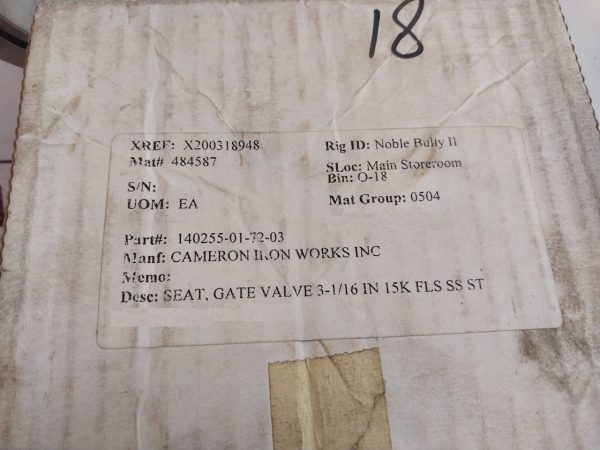 Cameron 140255-01-72-03 Seat Gate Valve - Image 7