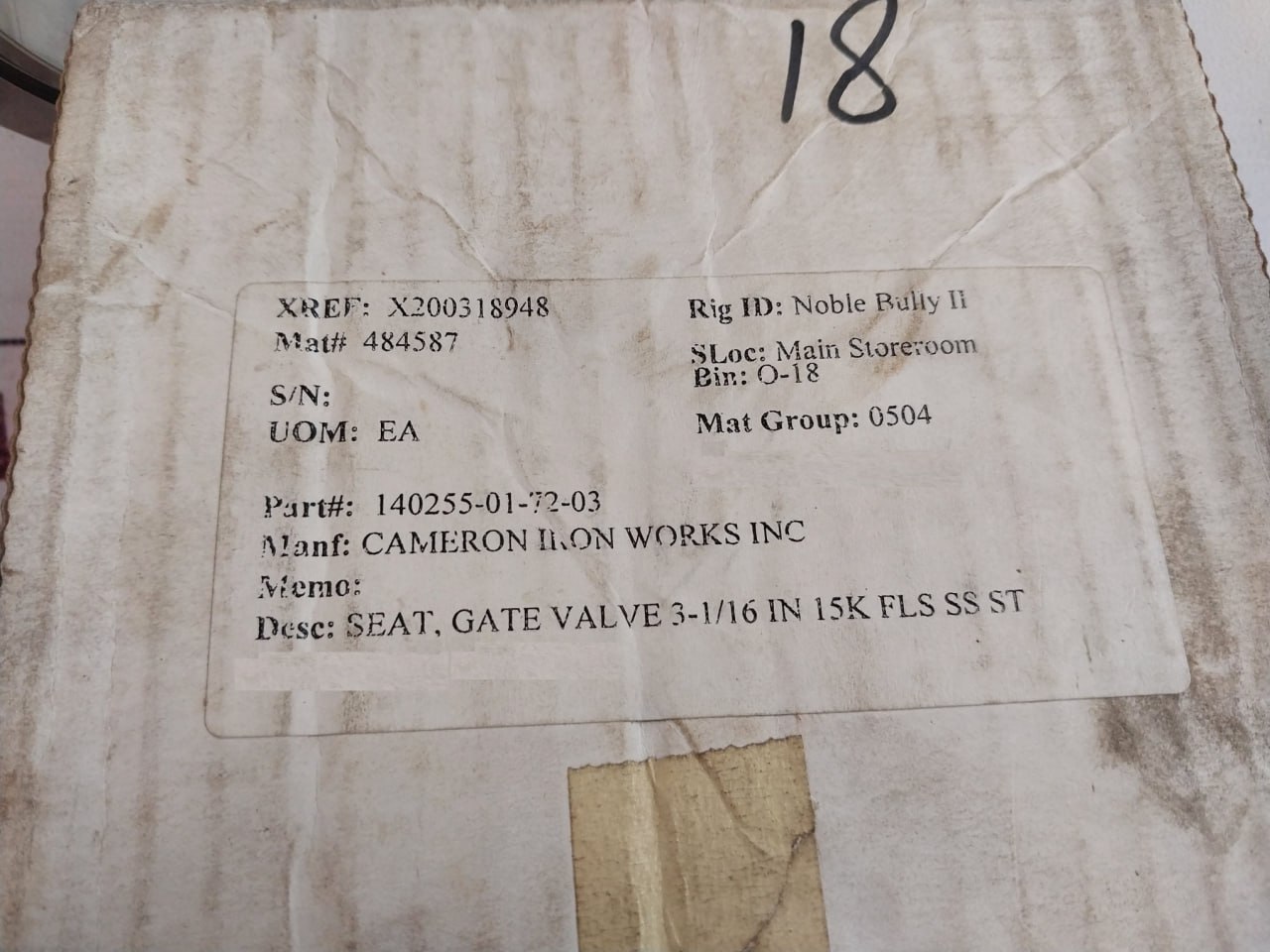 Cameron 140255-01-72-03 Seat Gate Valve - Image 7