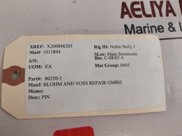 Blohm And Voss 80250-1 Pin - Image 7