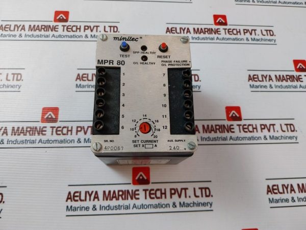 Minilec Mpr 80 Phase Failure + Overload Relay