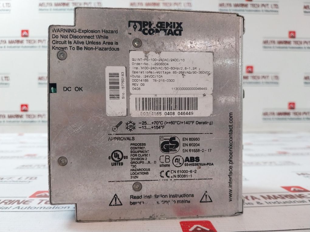 Phoenix Contact Quint-ps-100-240ac/24dc/10 Power Supply Unit 2938604 - Image 6