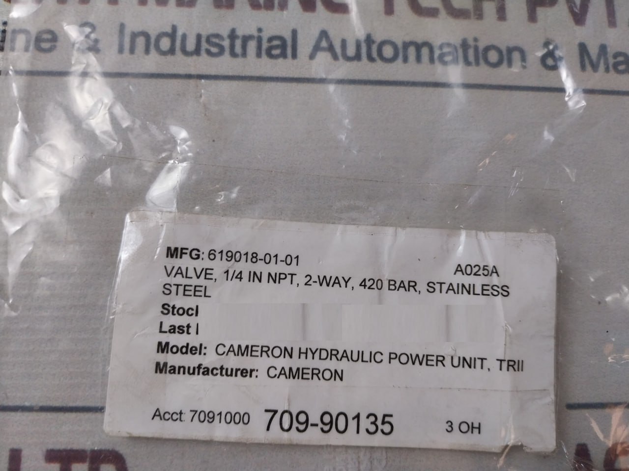 Parker Hals2v4n 2-way Stainless Steel Valve