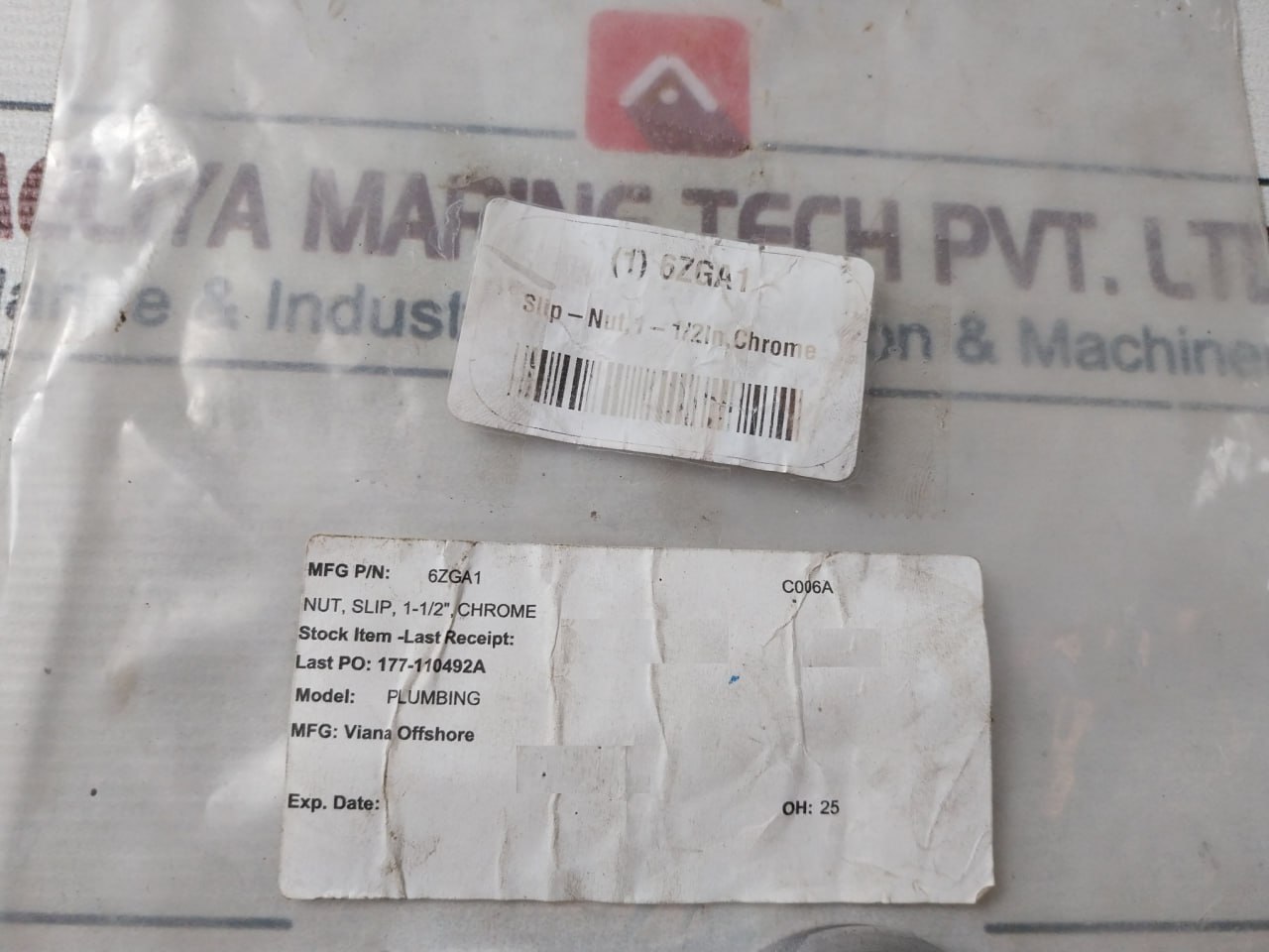 Viana 6zga1 Chrome 1-1/2" Brass Slip Joint Nut - Image 7