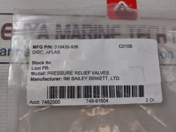 Imi Bailey Birkett 018435-226 Pressure Relief Valve - Image 8