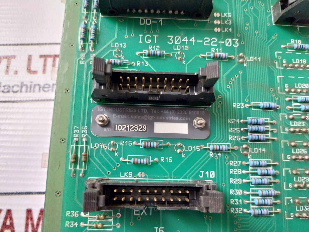 Igt 3044-20-01 Control Panel Failure - Image 7