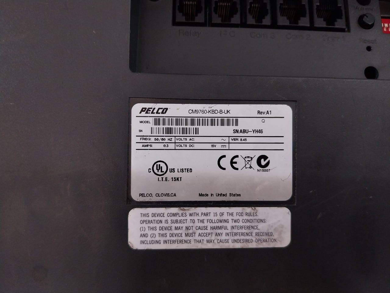 Pelco Cm9760-kbd-b-uk Intelligent Keyboard - Image 7