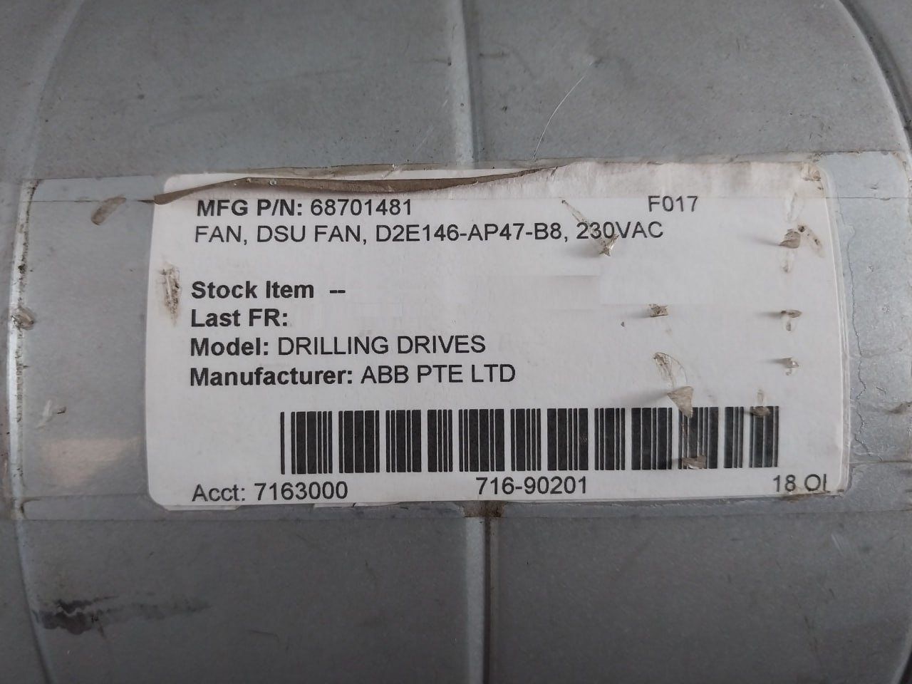 Abb D2e146-ap47-b8 Centrifugal Fan - Image 8