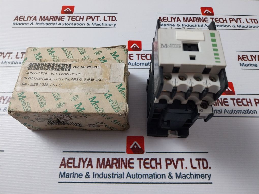 Klockner Moeller Dil00m-g-10 Contactor-with 220v Dc Coil