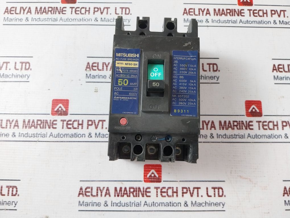 Mitsubishi Electric Nf60-sh No-fuse Circuit Breaker Ac 600v