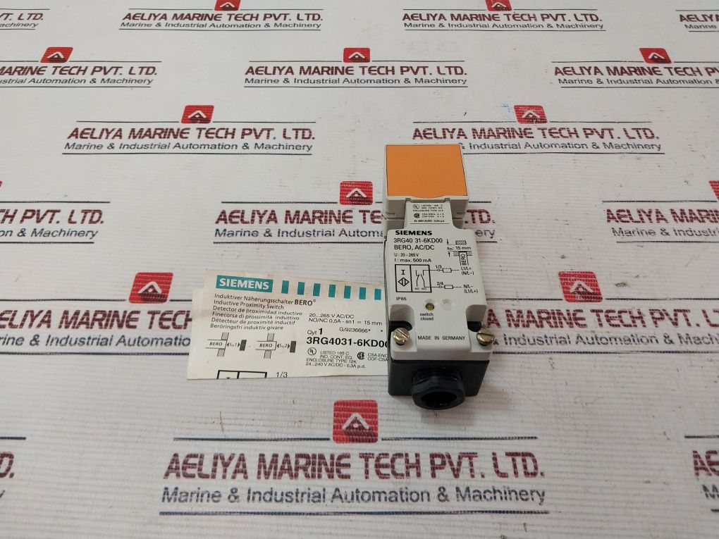 Siemens 3rg4031-6kd00 Inductive Proximity Switch Ip65 - Aeliya Marine