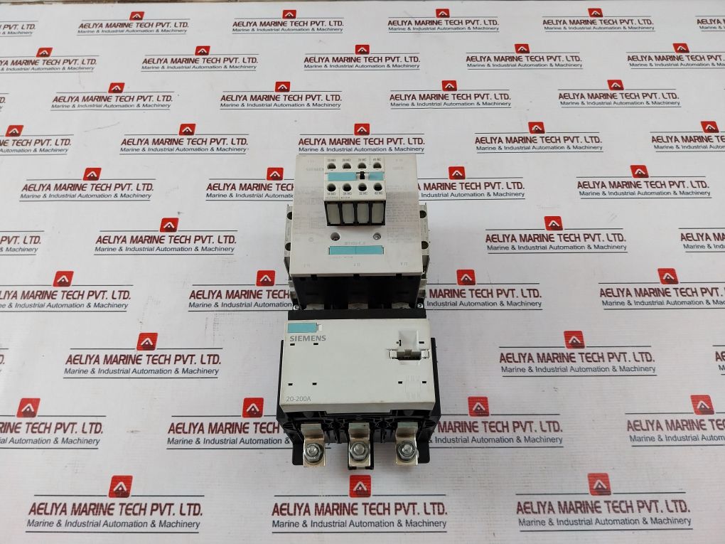 Siemens 3rt1054-6ap36 Contactor With 3rh1921-1da11 Auxiliary Contact Block With 3rt1054-6ap36 Contactor With 3rb2956-2th2 Current Transformer