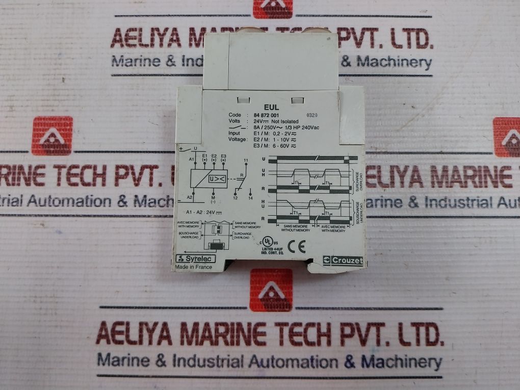 Crouzet Eul 84 872 001 Voltage Control Relay 24v - Image 6